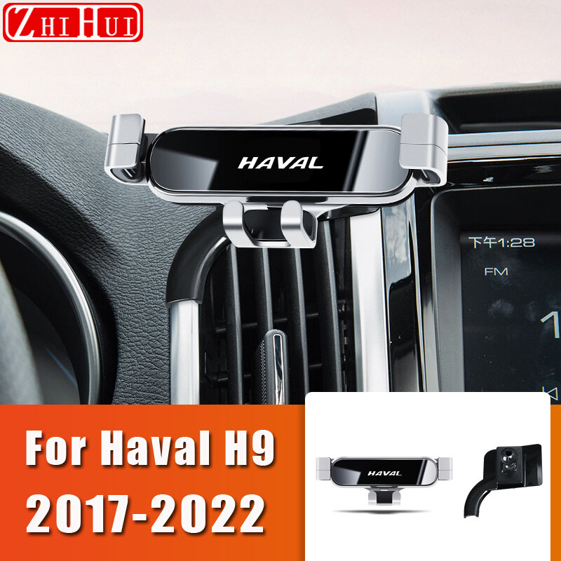 Support de téléphone portable de style de voiture pour GWM Haval H9 2017 – 2022, fixation par gravité sur grille d'aération, accessoires automobiles