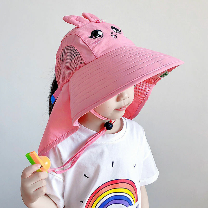 Oddychająca kapelusz przeciwsłoneczny dla dzieci nowy kapelusz rybaka dla chłopców i dziewcząt ochrona przed promieniowaniem letnia kapelusz przeciwsłoneczny kapelusz przeciwsłoneczny z dużym rondem