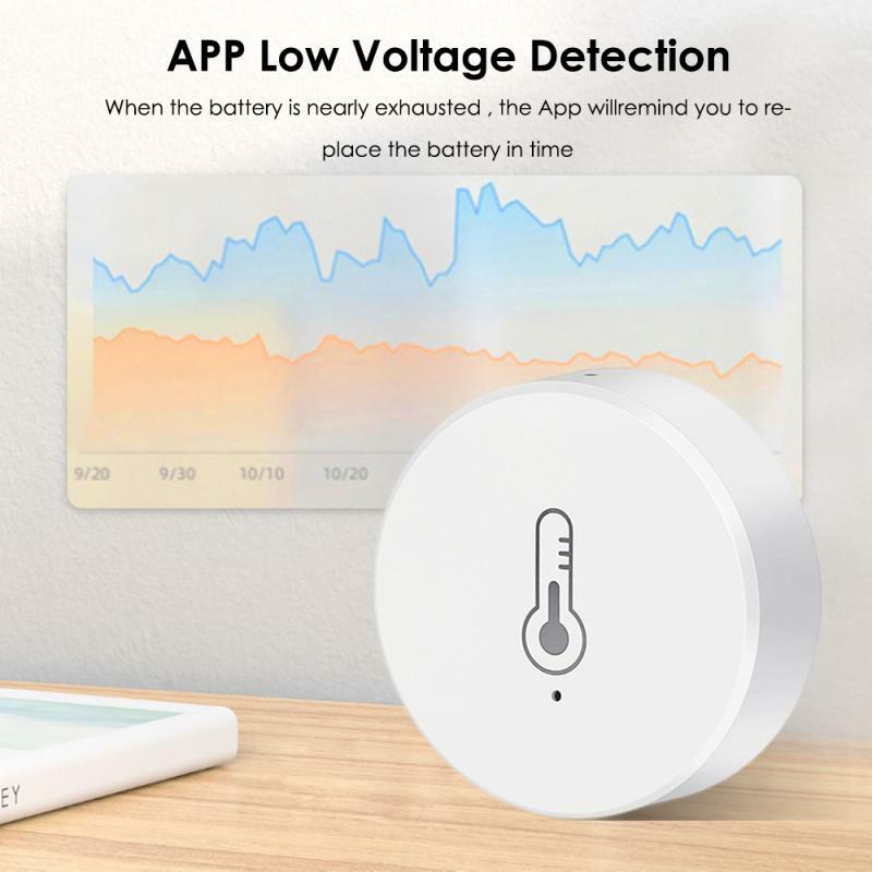Tuya Zigbee Slimme Temperatuur En Vochtigheid Sensor Batterij Aangedreven Zigbee Smart Home Automaat Werk Met Alexa Google Home