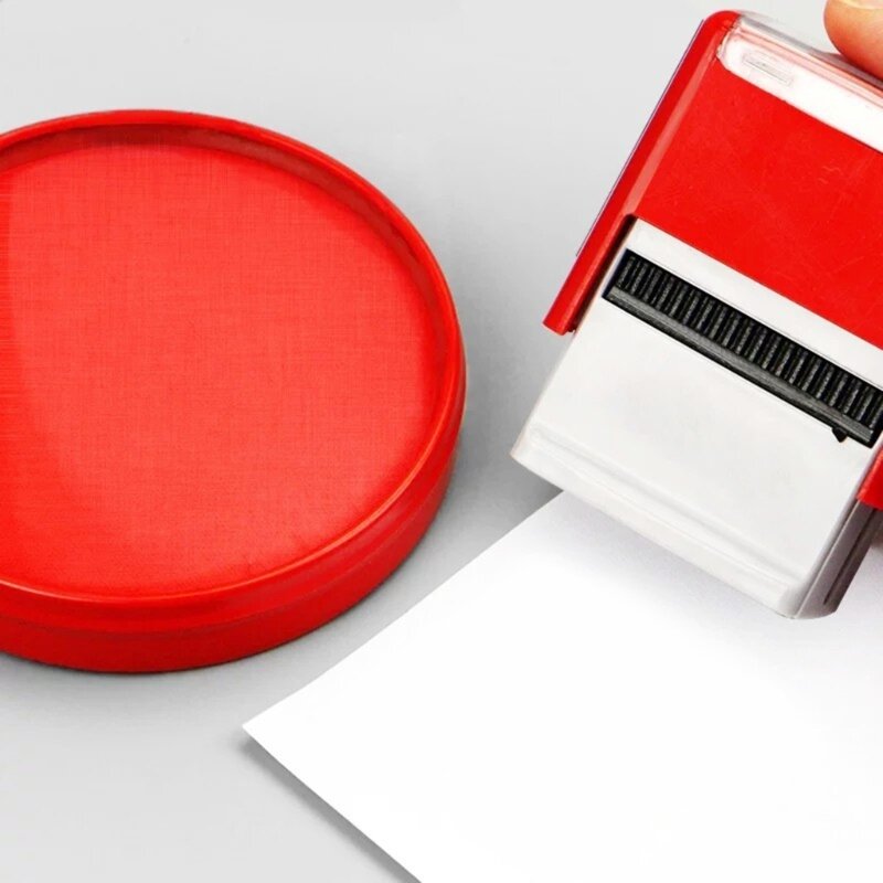 خفيفة الوزن الصينية Yinni وسادة حمراء ختم وسادة عملية مستديرة اللوحة الحمراء ختم الوسادة لبنك مكتب البريد