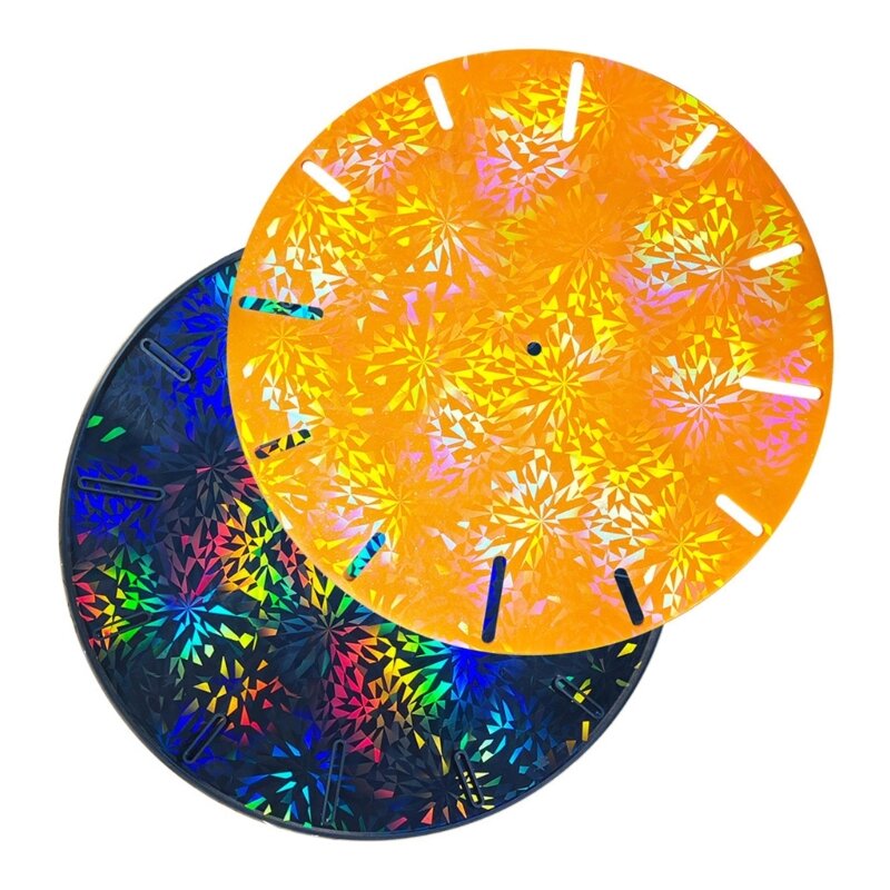 Duurzame epoxyhars mal ronde klok slingers holografische mal veelzijdige ornament siliconen mallen voor kunstlessen
