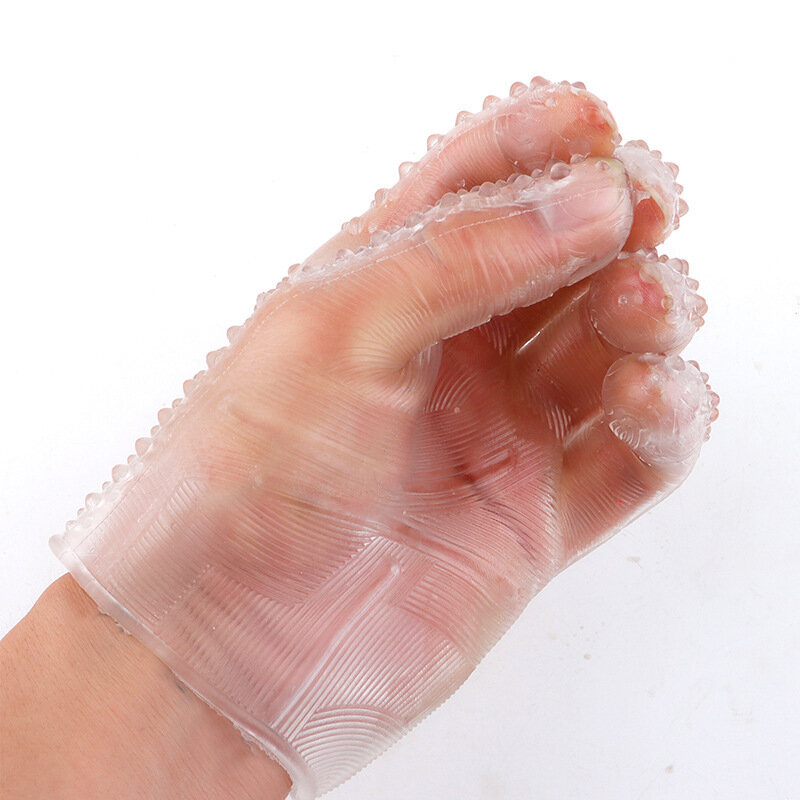 Перчатки для взрослых, мужчин, женщин, массажные, зубы волка, искусственные, 1 шт., безопасная силиконовая смесь