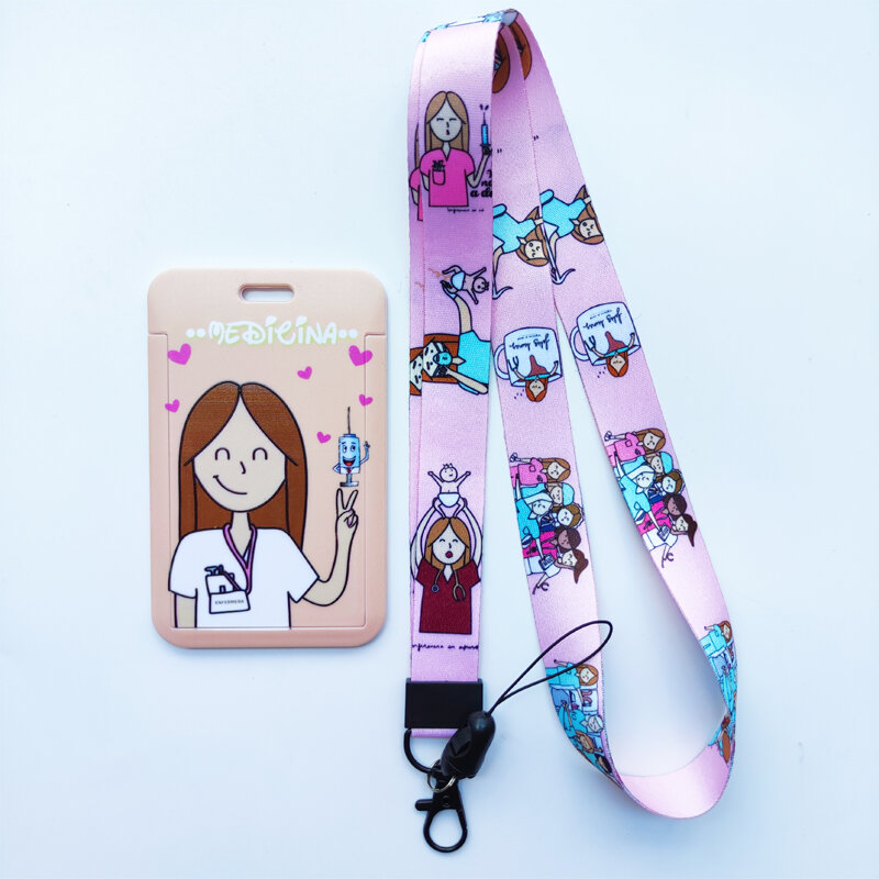 Smycz dla kobiet lekarza pielęgniarki ID wizytownik dziewcząt posiadaczy poświadczeń pracowników szpitala paski na szyję pokrowiec na karty breloczki