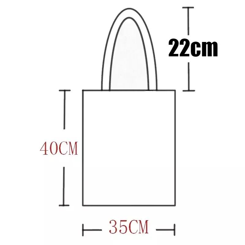 HLTN04 sztuka Harajuku czarne torby na zakupy płócienna Tote torba z nadrukiem kreskówka torba ściereczka wielokrotnego użytku torebka torby na ramię
