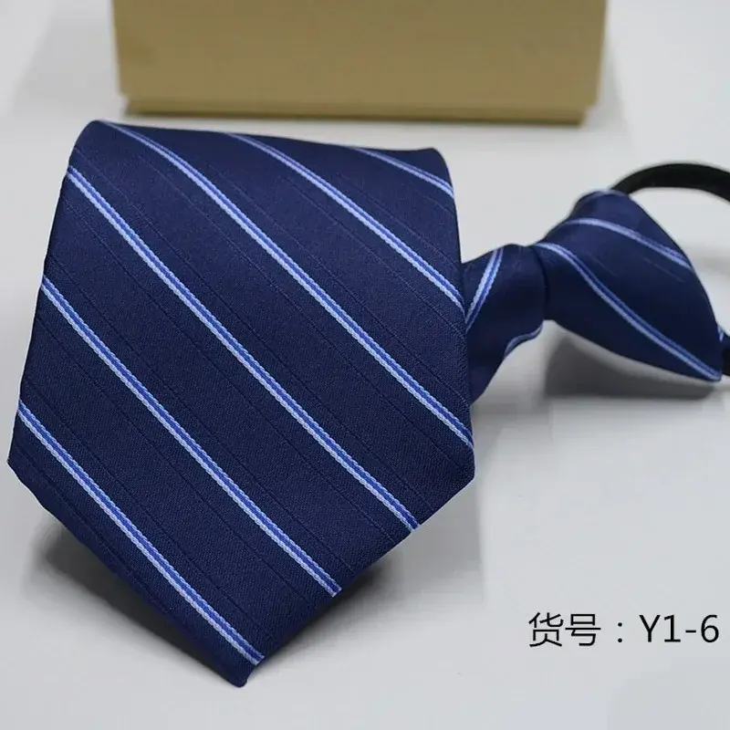 Мужские галстуки, повседневные Галстуки на молнии, профессиональные деловые рубашки, удобные галстуки на молнии в полоску, деловой стиль
