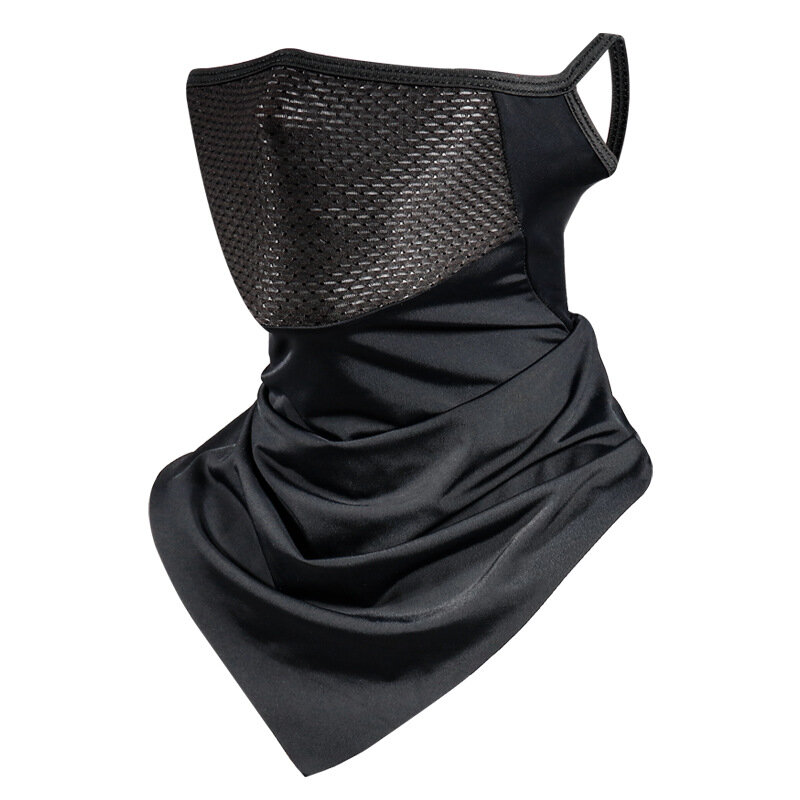 Protección UV de seda fría para el cuello, mascarilla transpirable para deportes al aire libre, senderismo, montar, bufanda