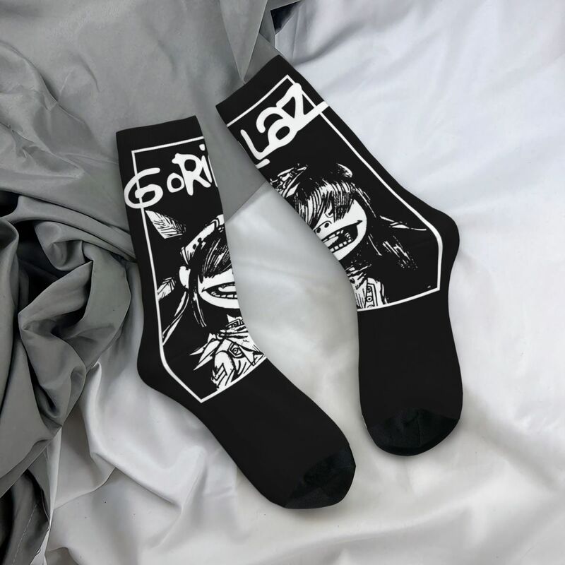 Unisex 3D Print Happy Socks, Cool Music Band, Skate, Caminhada, Street Style, Crazy Sock