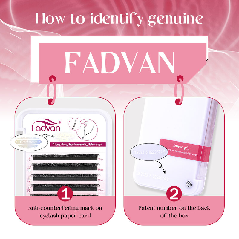 Fadvan 3D/4D/5D/6D/7D/8D W Shape Eyelash Extension Natural Faux Mink Lashes Premade Volume Fan False Eyelashes Makeup Supplies