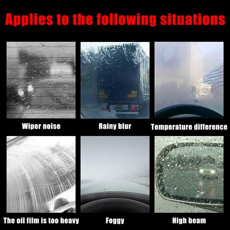 Glass Oil Film Remover Car Windshield Cleaner Liquid 50ml Glass Stripper Water Spot Remover Rainproof Agent Glass Rain Mark For