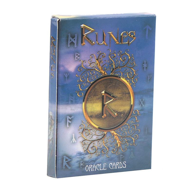 44PCS Runes Oracle Card Tarot Family Party Prophecy Divination Board Game Psychic Card Party Board Game Poker Paper