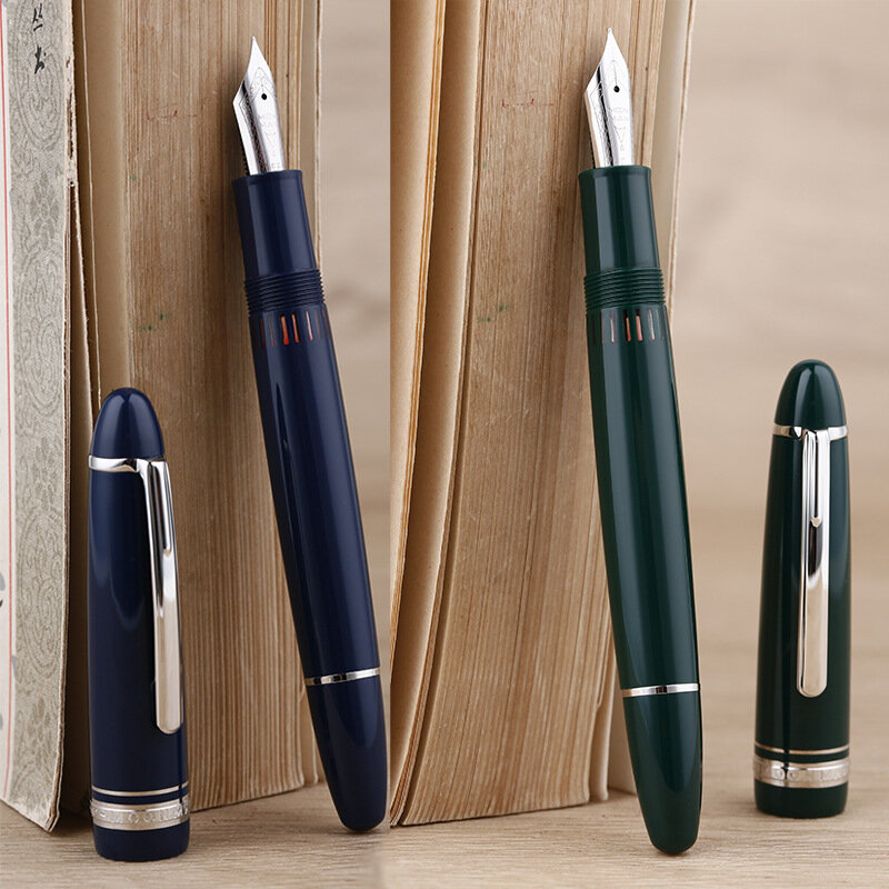 MAJOHN Final Craftsman P136 Resin Pen Metal Copper Piston Ink Absorbing Visual Ink Window Gift Pen Writing Practice Ink Pen