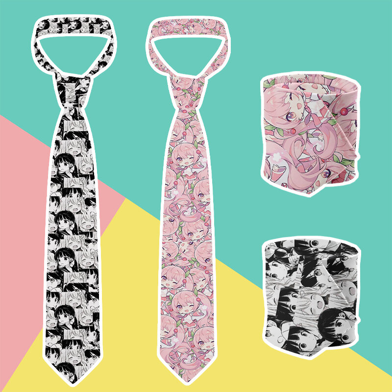 ربطة عنق رجالية بطباعة كرتونية ، إكسسوارات فريدة ، حفل زفاف ، هدية عمل ، أزياء إبداعية ، فريدة ، 8 * ، يابانية