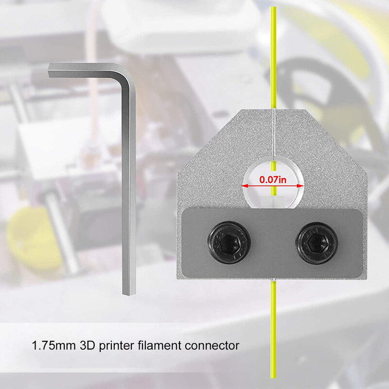 3D-Druckerteile Filament schweißer anschluss für Ender 3 Pro Aluminium block 1,75mm Pla Abs Filament sensor mit Inbus schlüssel werkzeug