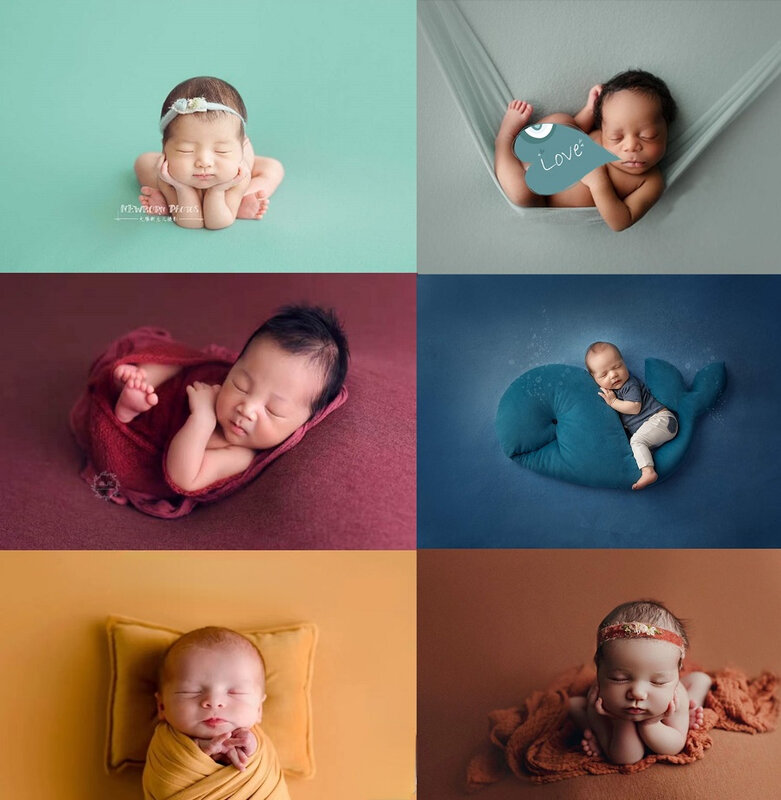 Тканевый фон для фотосъемки новорожденных с одеялом