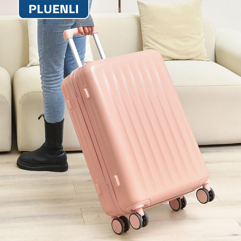 PLUENLI New Luggage Women's Trolley Case Strong and Durable Password Men's Universal Wheel Suitcase Large Capacity