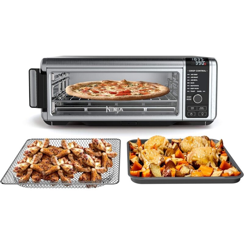 Digital Fry, Convection Oven, Toaster, Air Fryer, Flip-Away for Storage, with XL Capacity, and a Stainless Steel Finish