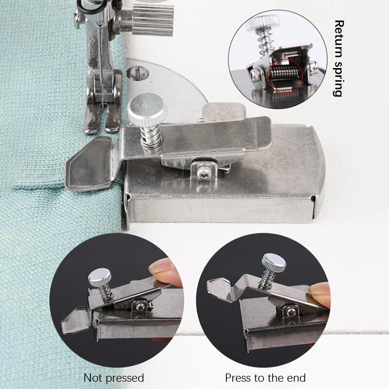 Imán de máquina de coser de calibre fijo, localizador de imán de Metal, herramienta auxiliar de borde antirizado, herramienta de guía de costura magnética para el hogar