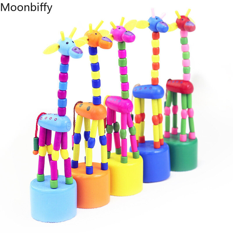 1pc montessori Spielzeug pädagogisches Holz spielzeug für Kinder frühes Lernen Übung Baby Finger flexible Materialien Giraffe Spielzeug Geschenk