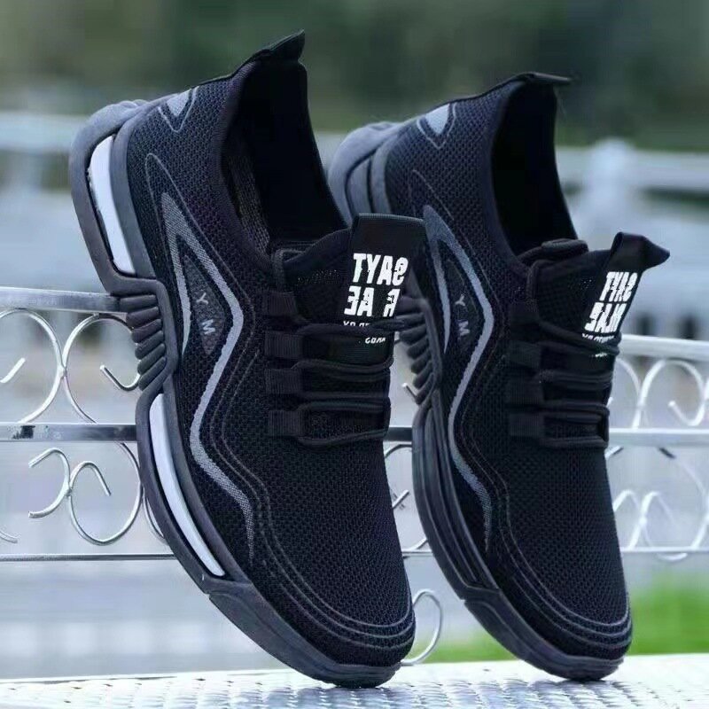 2024Summer Soft Bottom Casual Shoes   Hundred Trendy Breathable Mesh Sports Running Shoes Men's single Shoes Mens Tennis