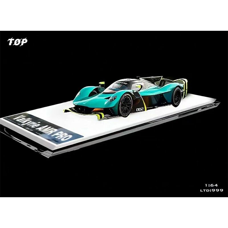 PreSale TOP 1:64 Valkyrie AMR Pro Green Diecast Diorama Car Model Collection Miniature Toys