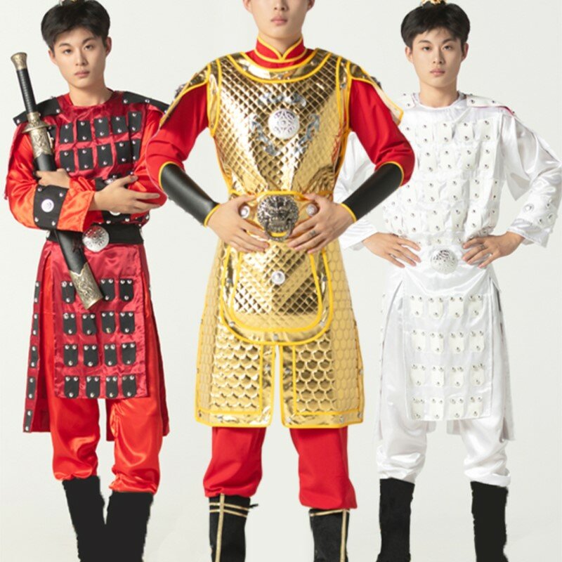 Baju besi kinerja umum pakaian anak-anak kostum tari setelan tentara kuno