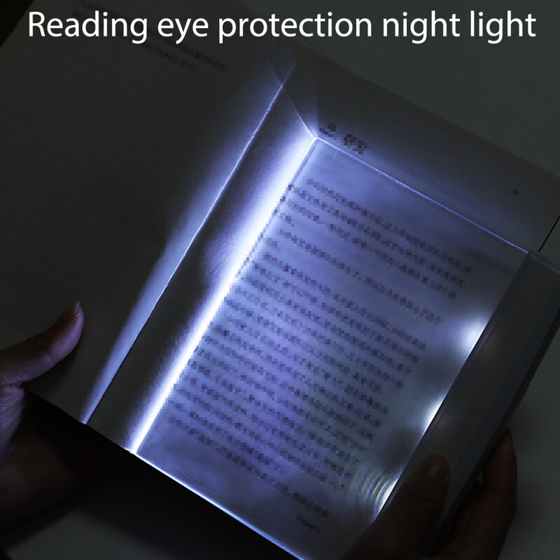 Lampu buku LED Panel pelat datar lampu penanda mata portabel alat belajar membaca pencahayaan untuk mobil perjalanan tempat tidur