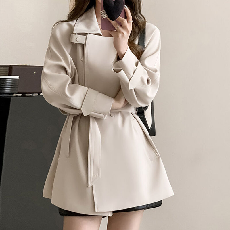 Windbreaker coat female 2024 new spring and autumn fashion western style high-end design temperament Korean coat