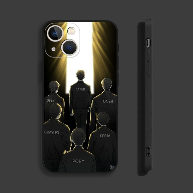 2023 T1 Team L-Lols LPL Phone Case For iPhone15,14,13,12,11,Pro,Max,Plus,Mini,X,XS,XR,8,7,6,S,Plus,SE Soft Black Case