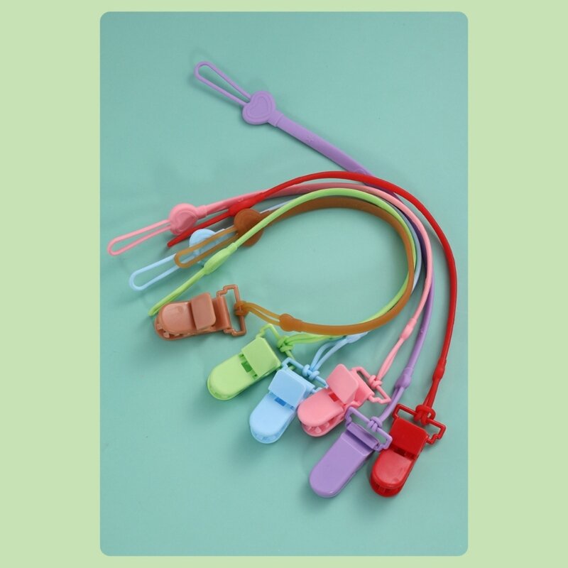 Anti-Lost Chain for Baby Pacifier Clip Nipple Hanging Strap Dummy Holder Silicone Teether Clip Belt Newborn Shower Gift