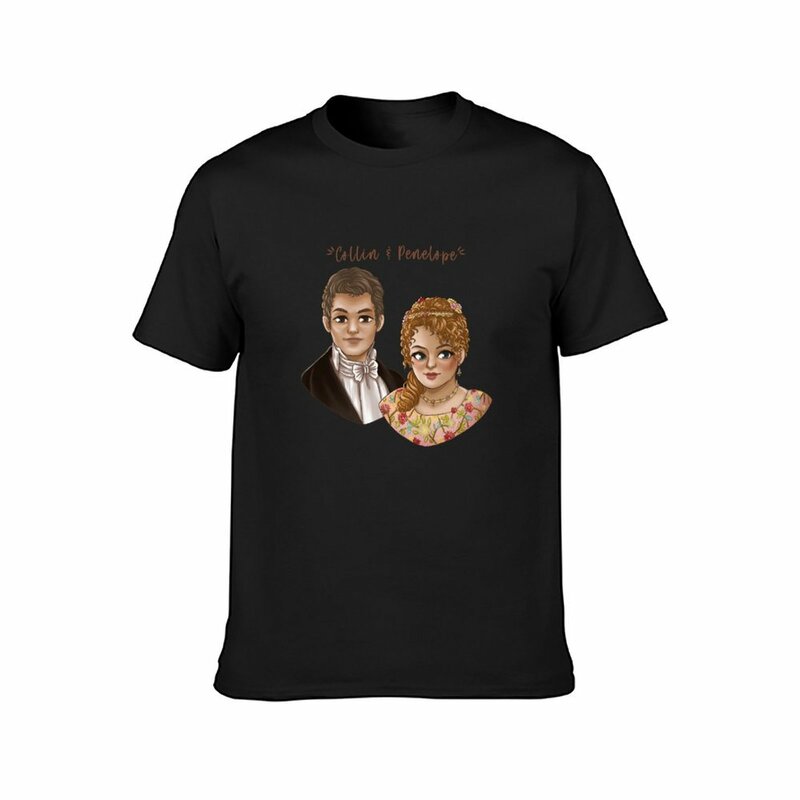 Amo Collin e Penelope camiseta, roupas vintage, tops gráficos bonitos para homens