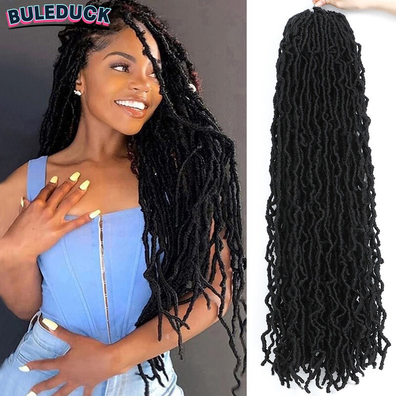 24 36 Inch Super Long Soft 1-6 Packs New Faux Locs Crochet Braids Hair Goddess Locs Dreadlocs Hair Pre Looped Locs Braiding Hair