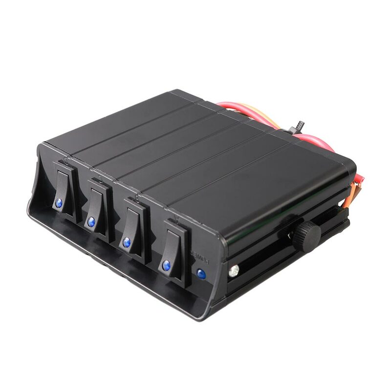 4-Gang Rocker Switch Panel Toggle Controller Box for Truck for JE-EP Offroad 12V Car Accessories