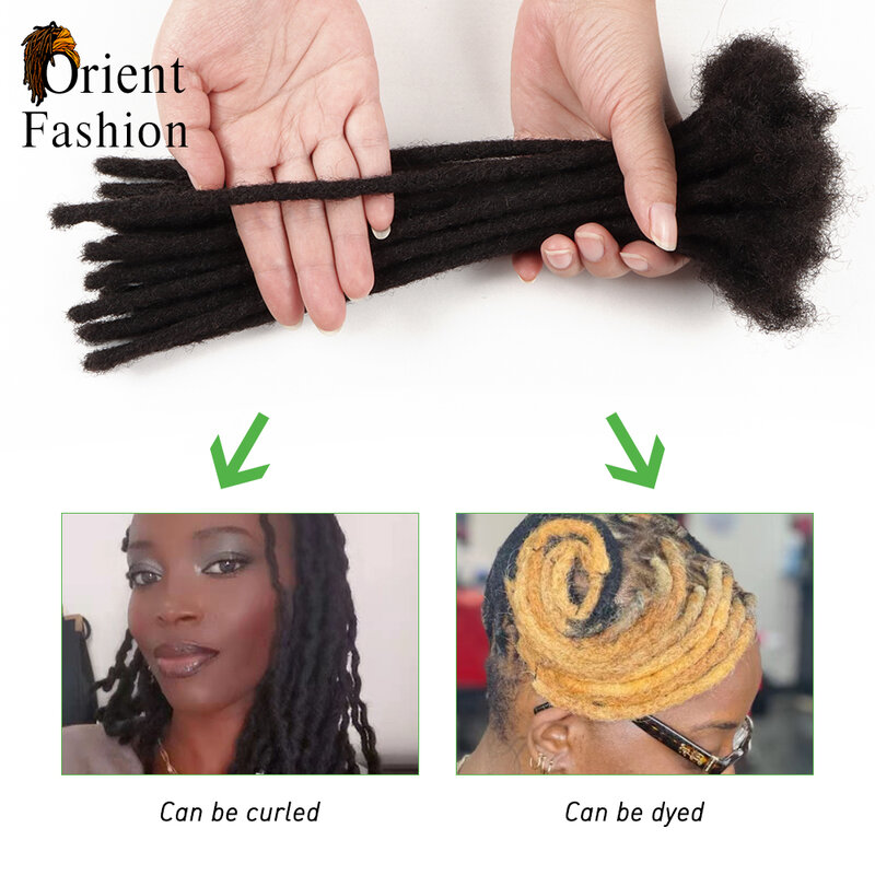 Orientfashion Sisterlocs estensioni Loc speciali fatte a mano 100% estensioni dei Dreadlocks dei capelli umani larghezza 0.1cm per uomo e donna