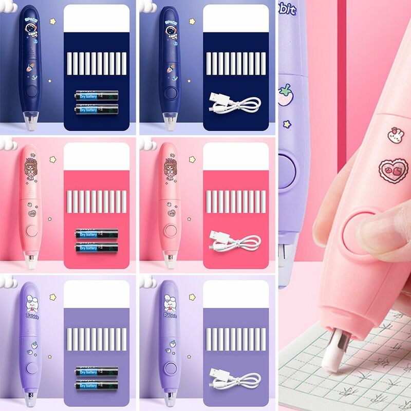 Gift Students Rechargeable/Battery Powered Electric Eraser Correction Tools Automatic Pencil Eraser