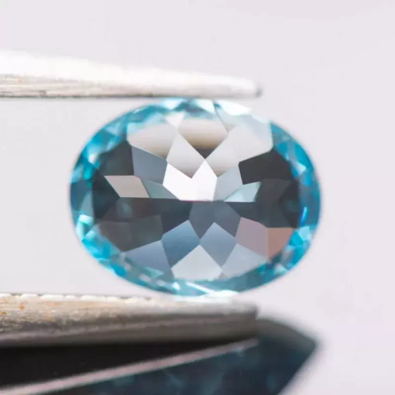 Top Lab Grown Sapphire taglio ovale acquamarina colore qualità ciondolo pietre preziose per ciondoli creazione di gioielli certificato AGL selezionabile