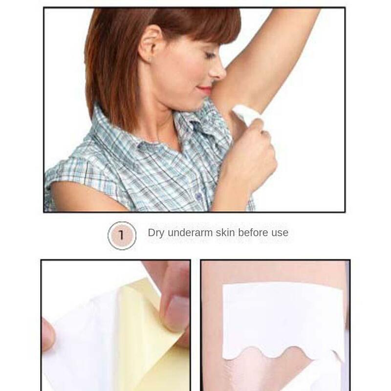 Stiker bawah lengan anti-keringat, 20 buah stiker anti-keringat, penyerap deodoran mengurangi keringat kaki ketiak