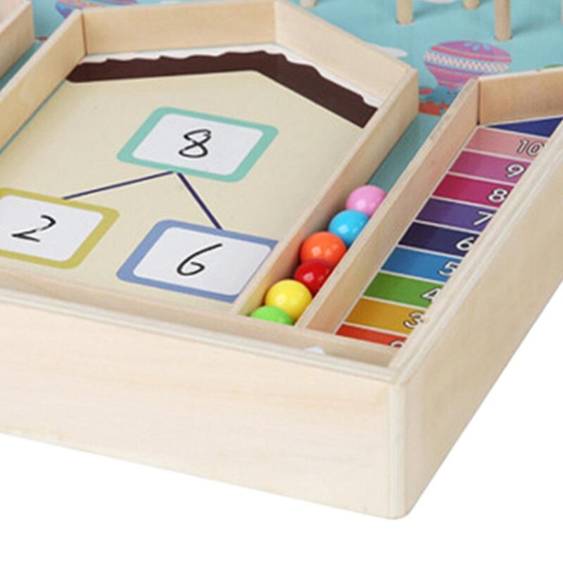 Number Counting Toy Educational Toys Preschool Learning Toy Montessori Wood Math Toy for Kids Kindergarten Girls Children Boys