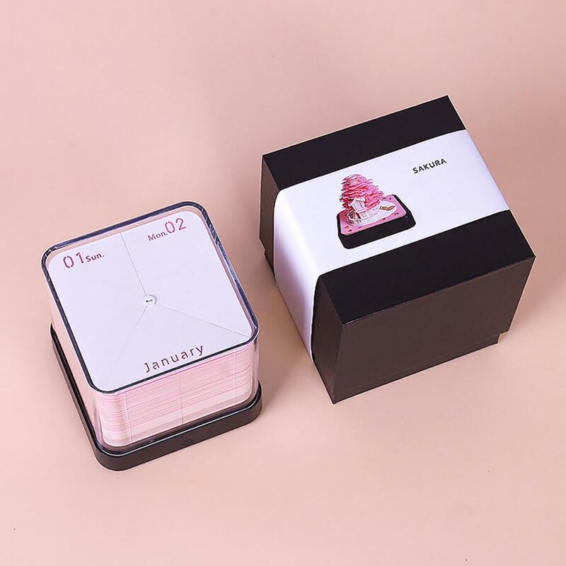 Omoshiroi-Block 3D Memo Pad Block, Cute Note Paper, 3D Artistic Notepad, Presente de Natal, Árvore, Calendário, 2024