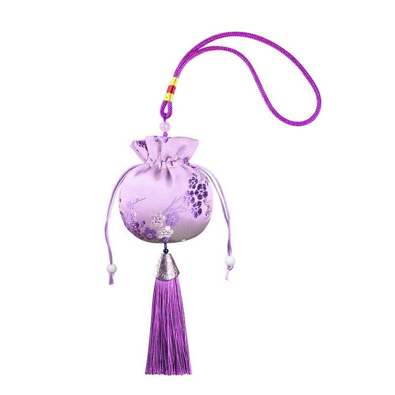 Chinese Silk Style Brocade Embroidered Bag Embroidery Sachet Cloth Bags Tassel Pendant Drawstring Bag For Jewelry Gift Ta