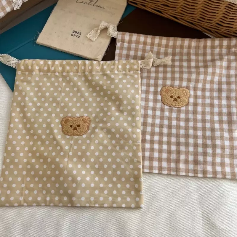 Urso desenhos animados saco fraldas mini seco molhado saco para fraldas organizar saco fraldas do bebê carrinho da