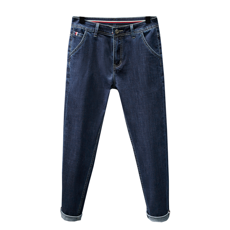 Jeans ukuran besar untuk pria, dengan pas longgar Dan pas lurus, trendi dan sederhana kasual, dicuci dan serbaguna, ditambah Celana gemuk
