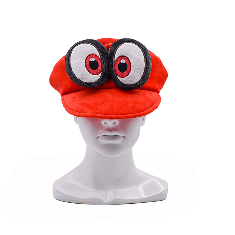 Topi Mario Bros mahkota putri topi persik topi jamur hiasan kepala Cosplay huruf bahasa Inggris topi bisbol hijau merah bordir