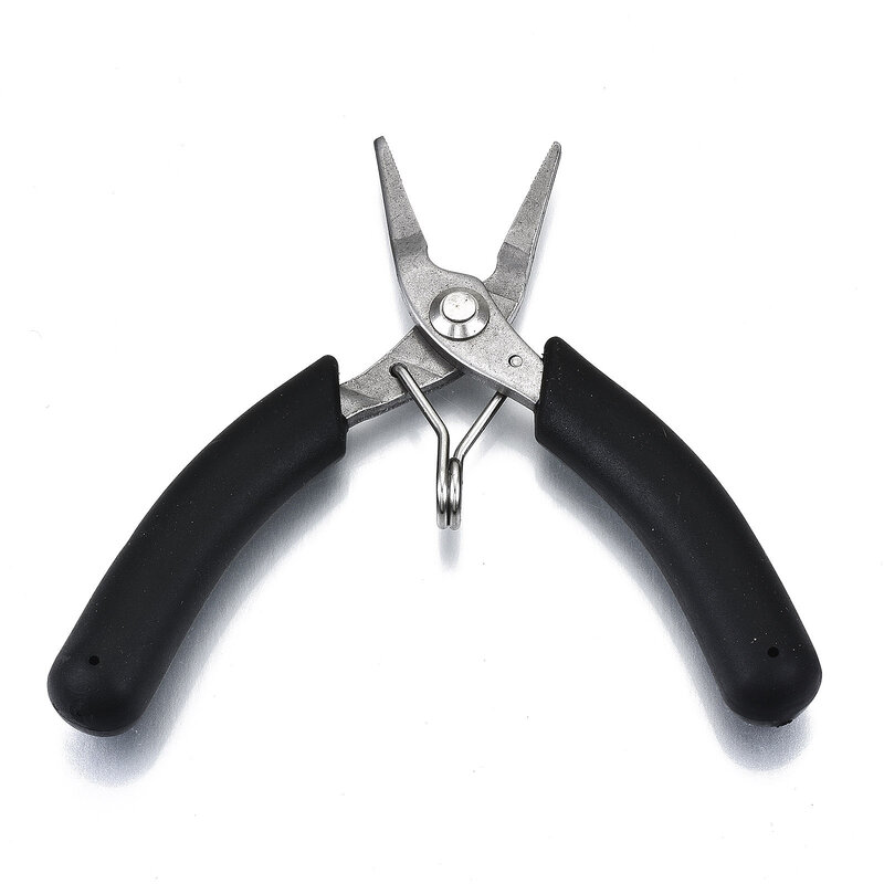 1 stücke schwarzer Edelstahl Mini flache Zange bündig Cutter mit PVC-Griff Ferro nickel Schmuck herstellung Werkzeuge 10x5,5x1cm