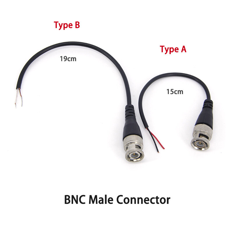 Connecteur mâle BNC Q9, câble d'alimentation en queue de over, connecteurs BNC, fil Nicarsignal, fil vidéo, A7, 2types