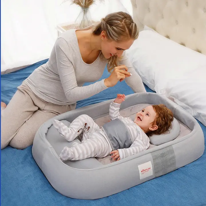 赤ちゃん用の折りたたみ式で持ち運び可能なクレードル,柔らかいベッド,アメリカンスタイル,生まれ変わった赤ちゃん,綿の巣