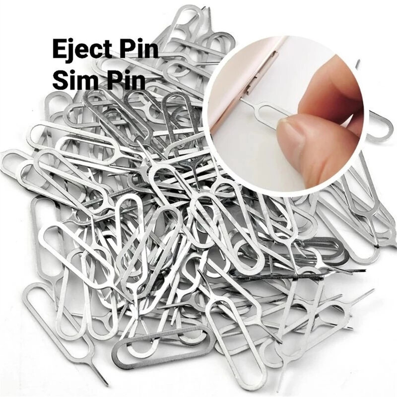 1000 Stuks Sim Kaart Lade Verwijdering Eject Pin Sleutel Tool Sim Kaart Naald Voor Iphone Samsung Smartphone