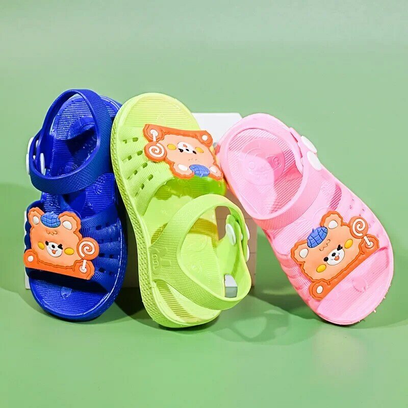 Sapatos infantis de sola macia, sandálias de verão, plástico, meninos, meninas, 0-4 anos de idade