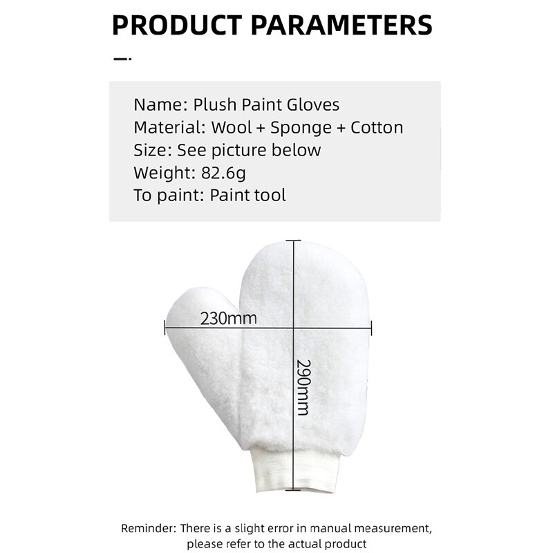 ZHUTU Professional Plush Paint Gloves Cotton Sponge Anti Leakage Wear-resistant Brushing Tool Accessories