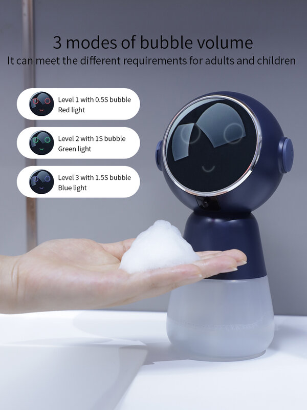 Automatyczna indukcja pianka do mycia telefonu komórkowego dla dzieci dziecko do domu tabletop inteligentne ładowanie usb kreskówka dozownik do mydła