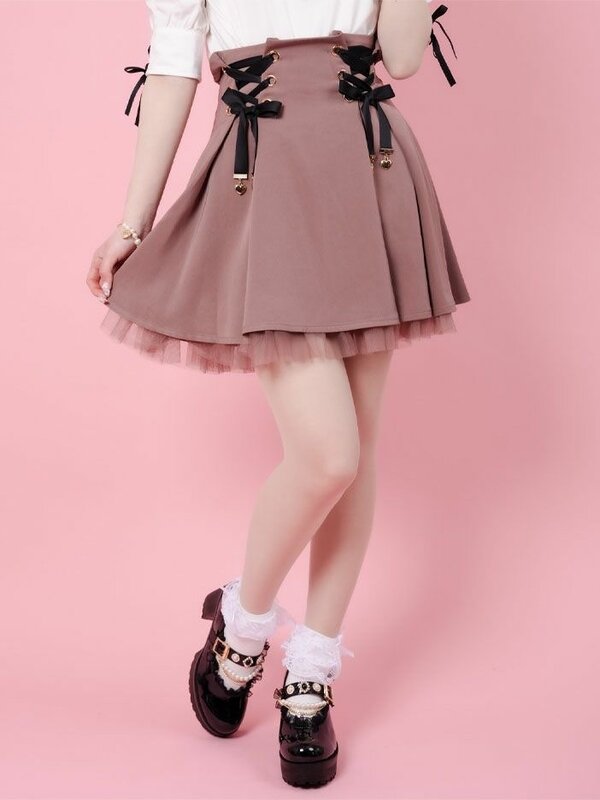 Japońska spódnica rajita moja wiązana zawieszka w kształcie serca z cienkim materiałem spódnice w linii 2024 wiosenne lato nowe spódnica Lolita Faldas